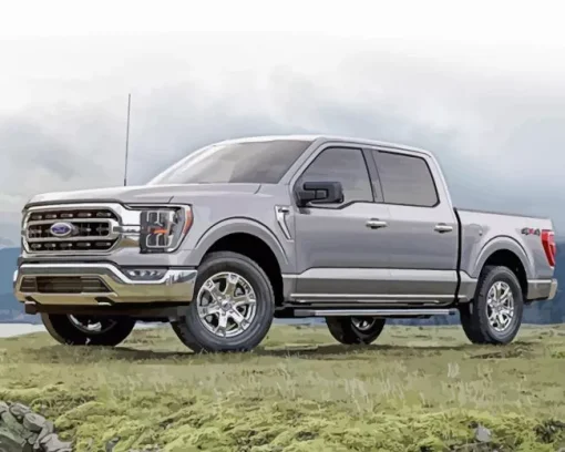 grey ford f150 car Diamond Paintings