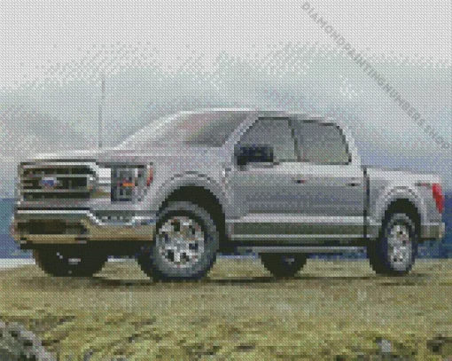 grey ford f150 car Diamond Paintings