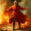 lady screaming Diamond Paintings