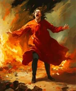 lady screaming Diamond Paintings