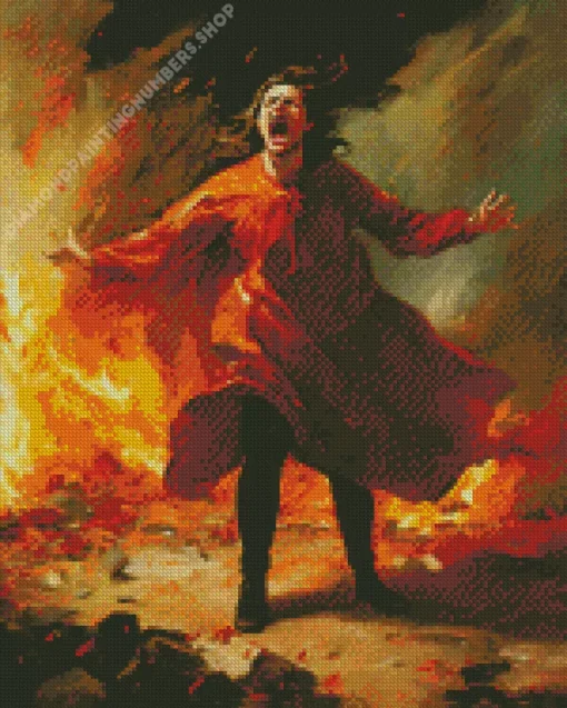 lady screaming Diamond Paintings