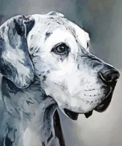 monochrome speckled great dane Diamond Paintings