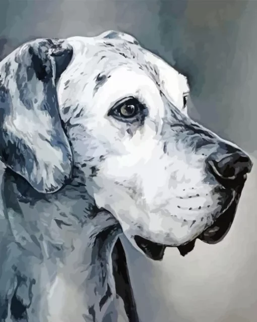 monochrome speckled great dane Diamond Paintings