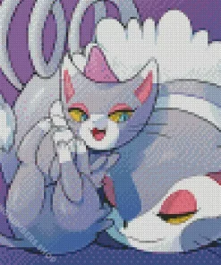 pokemon Glameow art Diamond Paints