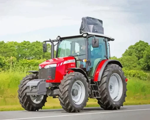 red ferguson tractor art Diamond Paintings