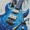 Blue Guitar art Diamond With Numbers