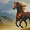 Brown Horse With Blond Hair Diamond By Numbers