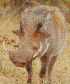 Common warthog Diamond With Numbers
