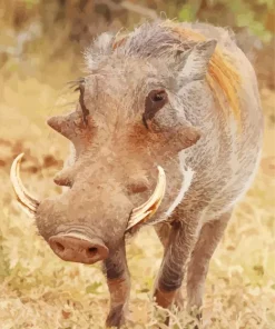 Common warthog Diamond With Numbers