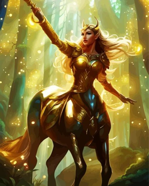 Fantasy blonde centaur Diamond By Numbers