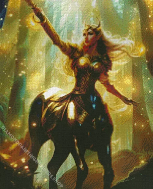 Fantasy blonde centaur Diamond By Numbers