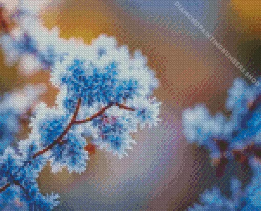 Frost on branches Diamond By Numbers