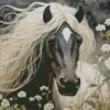 Horse With Blond Hair Diamond By Numbers