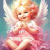 Little blonde angel girl Diamond By Numbers