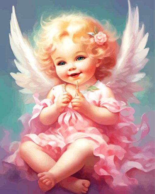 Little blonde angel girl Diamond By Numbers
