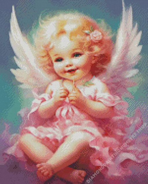 Little blonde angel girl Diamond By Numbers