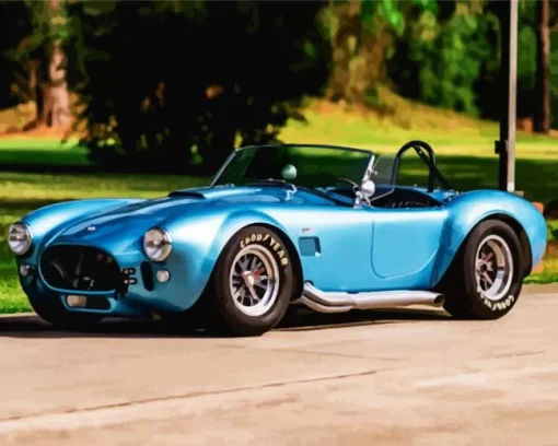 Shelby blue ac cobra Diamond With Numbers