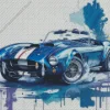 Shelby blue ac cobra car art Diamond With Numbers