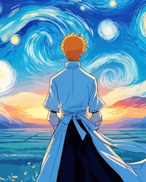 Starry Night bleach anime ichigo Diamond Paintings