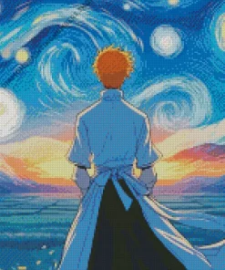 Starry Night bleach anime ichigo Diamond Paintings