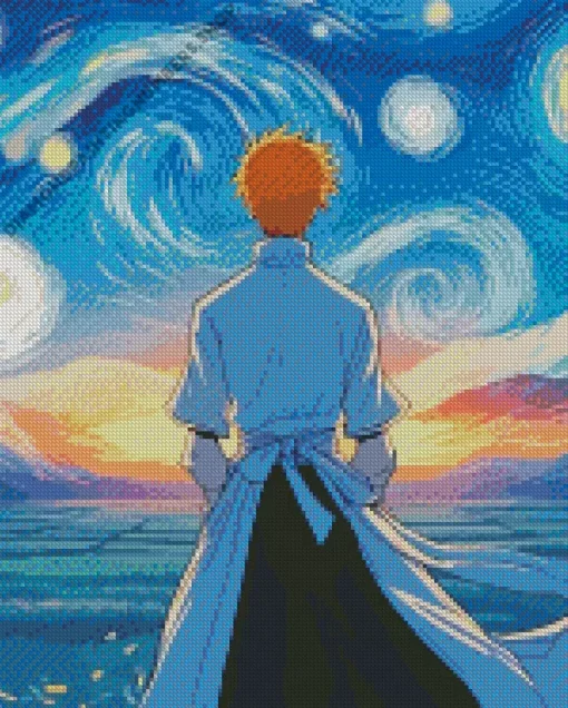 Starry Night bleach anime ichigo Diamond Paintings