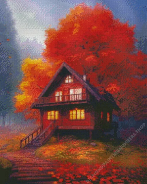 aesthetic fall house Diamond With Numbers