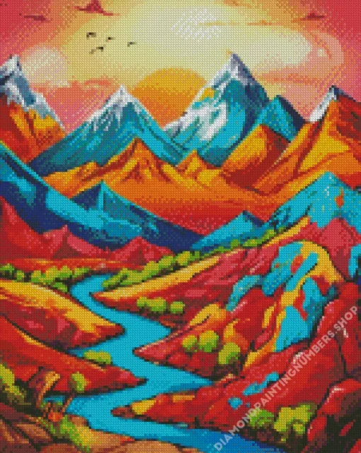 aesthetic fantasy mountains Diamond Paintings