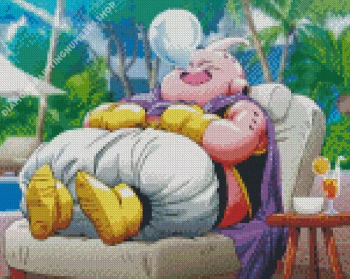 aesthetic fat buu art Diamond By Numbers