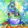 aesthetic frogs stacked art Diamond By Numbers