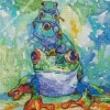 aesthetic frogs stacked art Diamond By Numbers