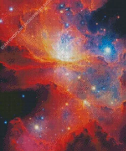aesthetic galaxy red Diamond By Numbers
