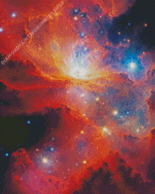 aesthetic galaxy red Diamond By Numbers