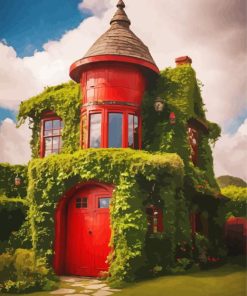 aesthetic red house Diamond By Numbers