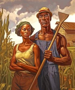 american farmers couple Diamond By Numbers