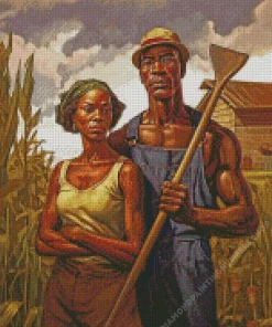 american farmers couple Diamond By Numbers