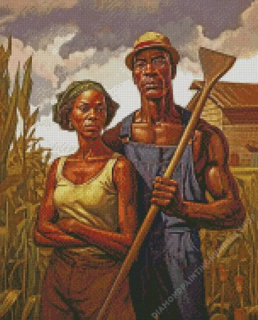 american farmers couple Diamond By Numbers