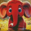 baby elephant Diamond With Numbers