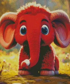 baby elephant Diamond With Numbers