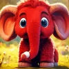 baby elephant Diamond With Numbers