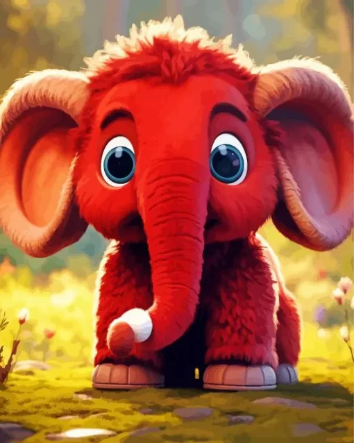 baby elephant Diamond With Numbers
