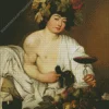 bacchus by caravaggio Diamond With Numbers