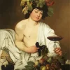 bacchus by caravaggio Diamond With Numbers