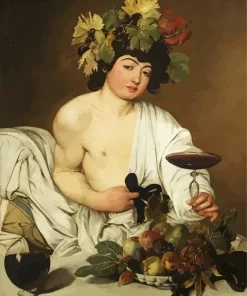 bacchus by caravaggio Diamond With Numbers