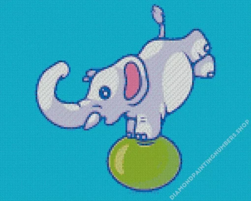 balancing elephant Diamond Paintings