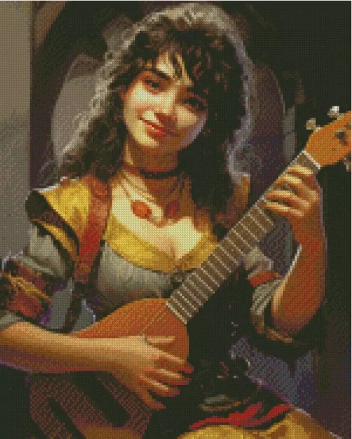 bard girl Diamond Paintings