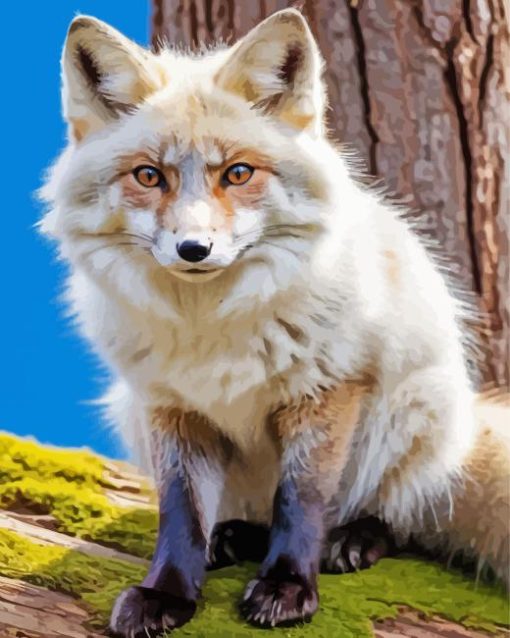 blond fox animal Diamond By Numbers