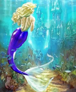 blond mermaid underwater Diamond By Numbers