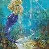 blond mermaid underwater Diamond By Numbers