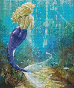 blond mermaid underwater Diamond By Numbers