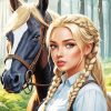 blonde and horse Diamond By Numbers